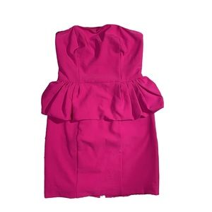 Express Pink Strapless Dress